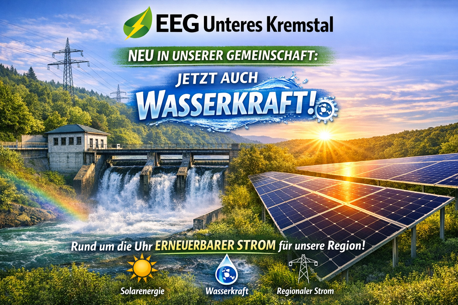 Wasserkraft und PV Wasserkraft